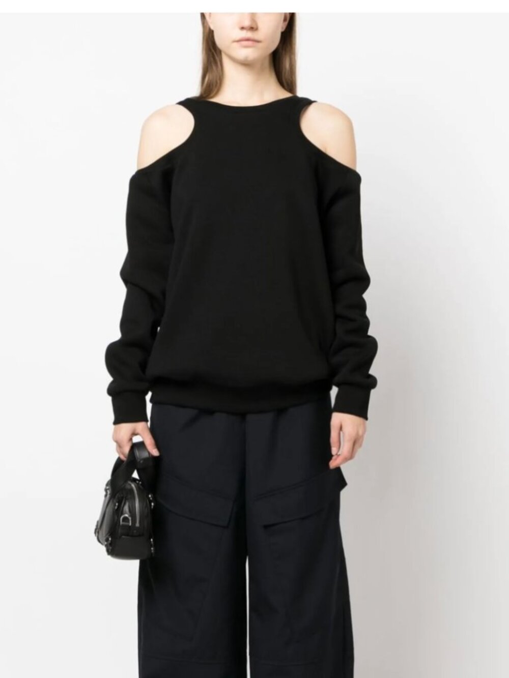 Ioana Ciolacu backless cut-out sweatshirt